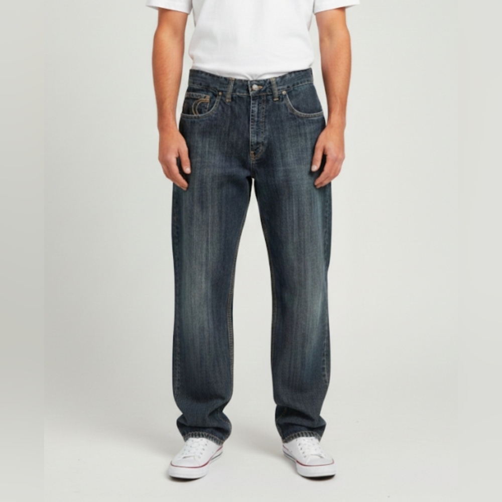 Vintage Born Men's Baggy Skater Jeans Size 34 Dark Wash